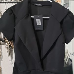 Black Collard Bodysuit